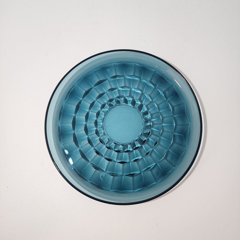 Vintage Blue Whitehall Riviera Colony Glass 8" Plate